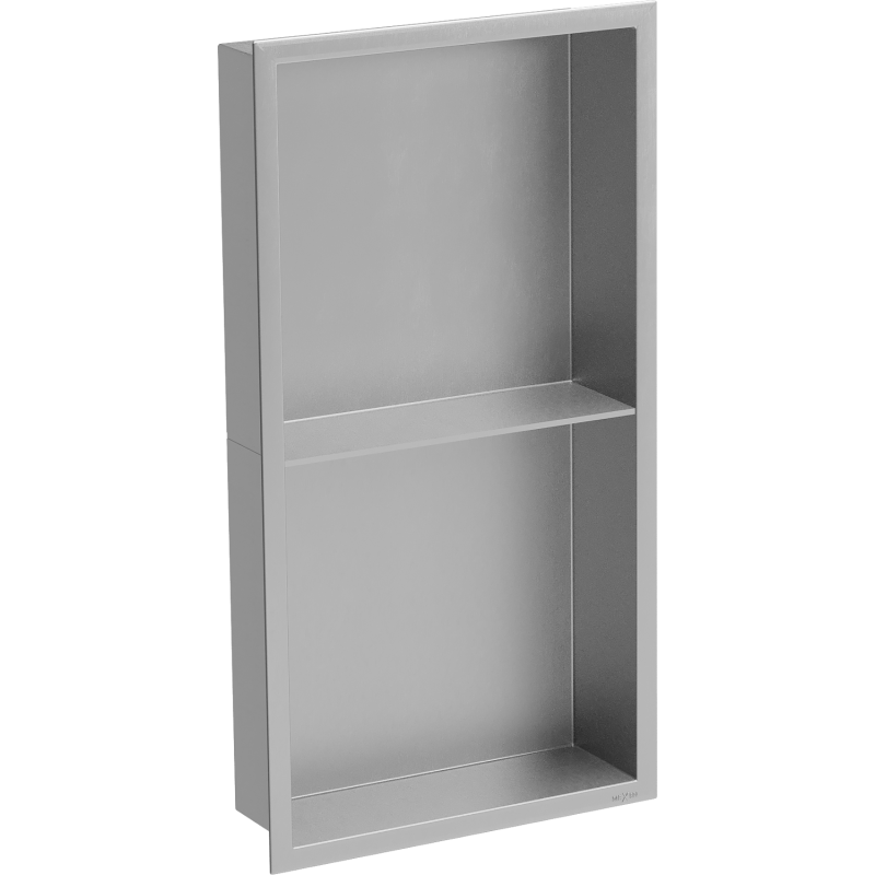 Mexen X-Wall-R Nischenregal mit Rahmen und Regal 60 x 30 cm, Inox - 1910603010S