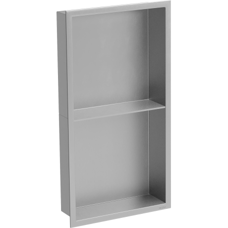Mexen X-Wall-R Nischenregal mit Rahmen und Regal 60 x 30 cm, Inox - 1910603010S