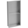 Mexen X-Wall-R Nischeregal mit Flansch und Regalboden 60 x 30 cm, Inox - 1910603010S