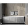Mexen X-Wall-R Nischeregal mit Flansch und Regalboden 60 x 30 cm, Inox - 1910603010S
