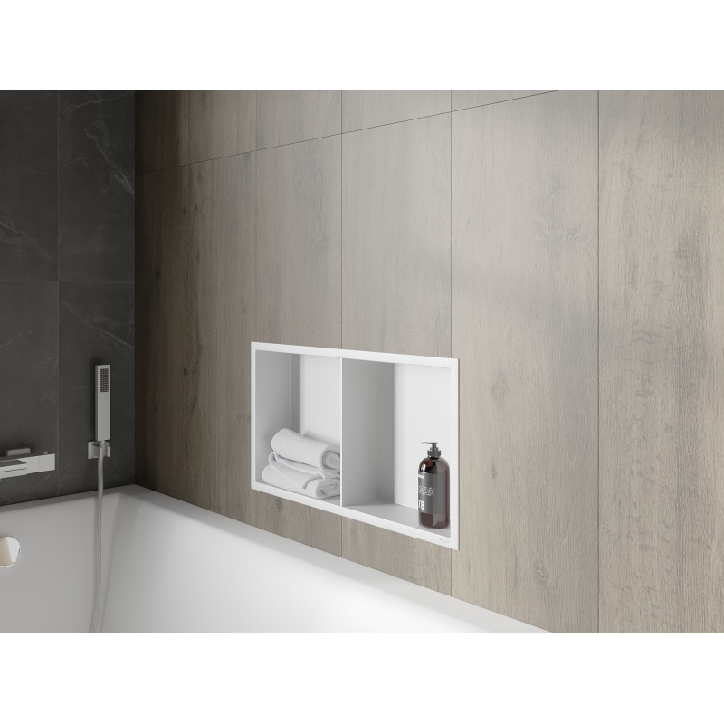 Mexen X-Wall-R estante de nicho con borde y estante de 60 x 30 cm, blanco - 1920603010S