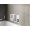 Mexen X-Wall-R Nischenregal mit Flansch und Regal 60 x 30 cm, weiß - 1920603010S