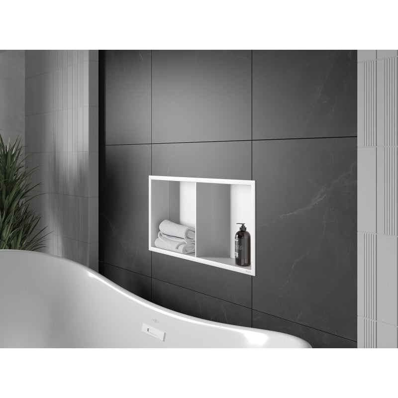 Mexen X-Wall-R syvennyshylly laipalla ja hyllyllä 60 x 30 cm, valkoinen - 1920603010S