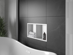 Mexen X-Wall-R półka wnękowa z kołnierzem i półką 60 x 30 cm, biała - 1920603010S