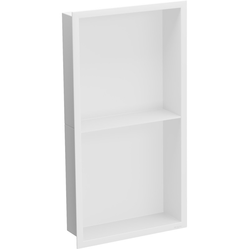 Mexen X-Wall-R inbouwplank met kraag en plank 60 x 30 cm, wit - 1920603010S