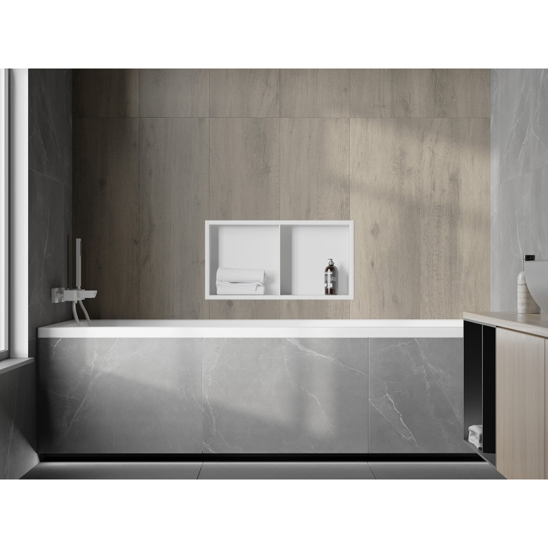 Mexen X-Wall-R inbouwplank met kraag en plank 60 x 30 cm, wit - 1920603010S
