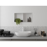 Mexen X-Wall-R estante de nicho con borde y estante de 60 x 30 cm, blanco - 1920603010S