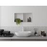 Mexen X-Wall-R nisvak met kraag en plank 60 x 30 cm, wit - 1920603010S