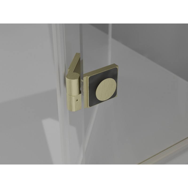 Mexen Mist-H Duo kabina prysznicowa uchylna lewa 115 x 90 cm, transparent, złota szczotkowana - 8A5-115L-090P-55-00