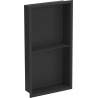 Mexen X-Wall-R étagère encastrée avec rebord et étagère 60 x 30 cm, noire - 1970603010S