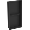 Mexen X-Wall-R nisplank met flens en plank 60 x 30 cm, zwart - 1970603010S