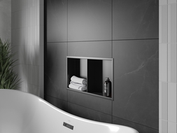 Mexen X-Wall-R étagère encastrée avec rebord et étagère 60 x 30 cm, noire - 1970603010S