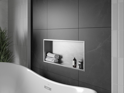 Mexen X-Wall-R Nischenablage mit Flansch 75 x 30 cm, Inox - 1910753010