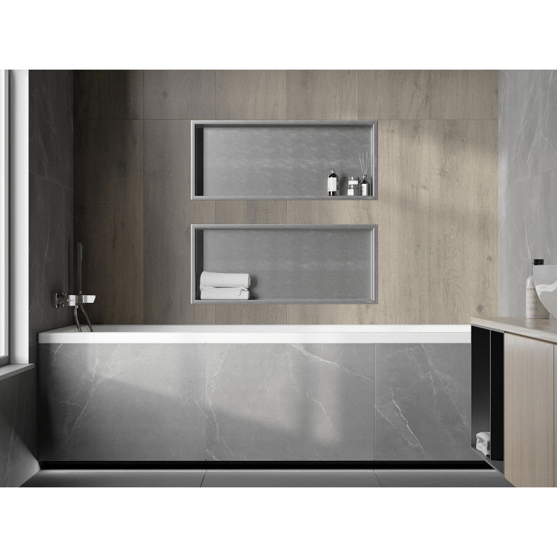 Mexen X-Wall-R mensola da incasso con flangia 75 x 30 cm, inox - 1910753010