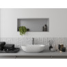 Mexen X-Wall-R Einbauwandregal mit Flansch 75 x 30 cm, Inox - 1910753010