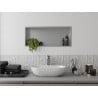 Mexen X-Wall-R nis vak plank met kraag 75 x 30 cm, inox - 1910753010