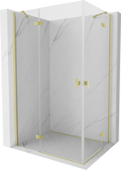 Mexen Mist-H Duo kutna tuš kabina lijeva 110 x 105 cm, prozirna, zlatna brušena - 8A5-110L-105P-55-00
