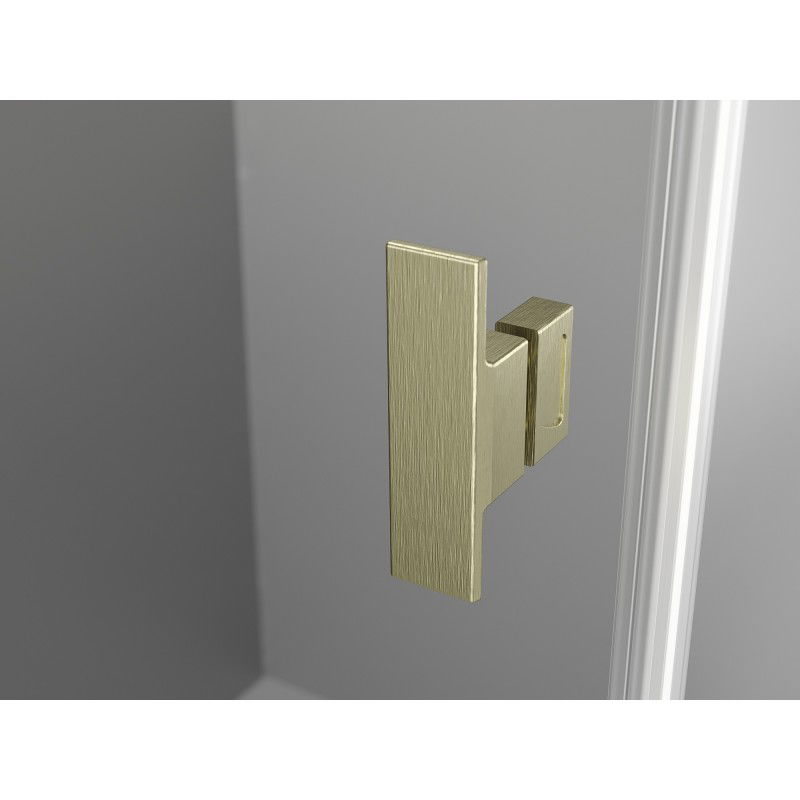 Mexen Mist-H Duo draaideur douchecabine links 115 x 110 cm, transparant, geborsteld goud - 8A5-115L-110P-55-00