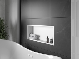Mexen X-Wall-R Nischenregal mit Flansch 75 x 30 cm, weiß - 1920753010
