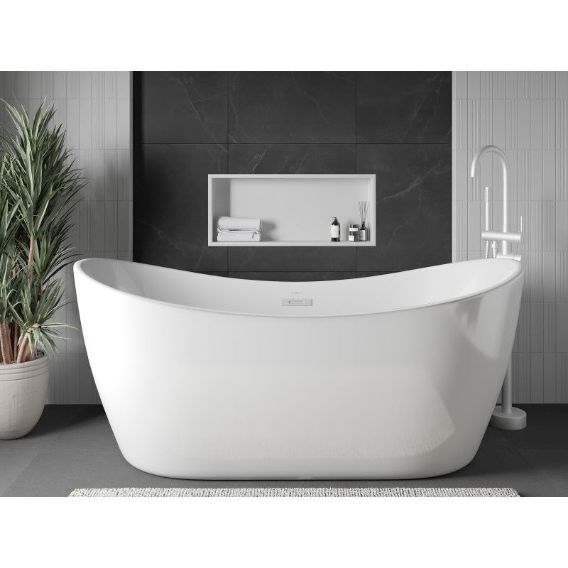 Mexen X-Wall-R nisplank met kraag 75 x 30 cm, wit - 1920753010