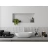 Mexen X-Wall-R inbouwnis plank met flens 75 x 30 cm, wit - 1920753010