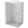 Mexen Mist-H L Duo duši all vasak 80 x 75 cm, läbipaistev, kroom - 8A5L-080L-075P-01-00