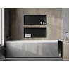 Mexen X-Wall-R Nischenregal mit Flansch 75 x 30 cm, schwarz - 1970753010