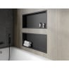 Mexen X-Wall-R Nischenregal mit Flansch 75 x 30 cm, schwarz - 1970753010