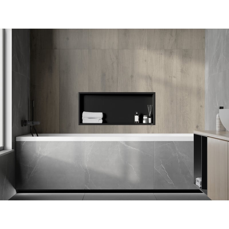 Mexen X-Wall-R étagère encastrée avec rebord 75 x 30 cm, noire - 1970753010