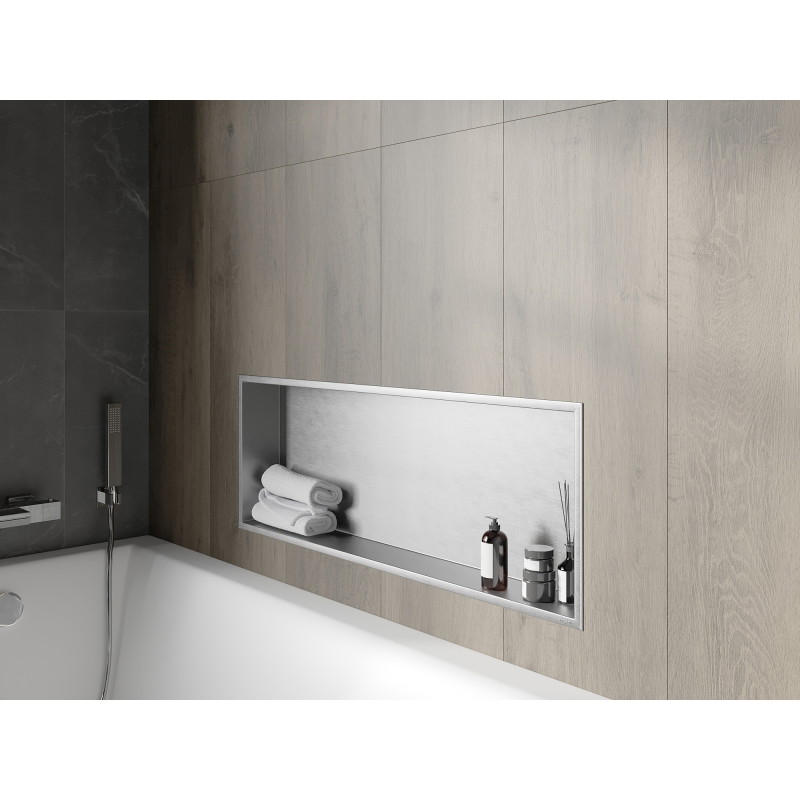 Mexen X-Wall-R nišširiiul äärega 90 x 30 cm, inox - 1910903010