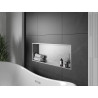 Mexen X-Wall-R Nis planks met flens 90 x 30 cm, inox - 1910903010