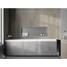 Mexen X-Wall-R Nis planks met flens 90 x 30 cm, inox - 1910903010