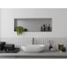 Mexen X-Wall-R Einbauregal mit Rahmen 90 x 30 cm, Inox - 1910903010
