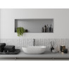 Mexen X-Wall-R Nis planks met flens 90 x 30 cm, inox - 1910903010