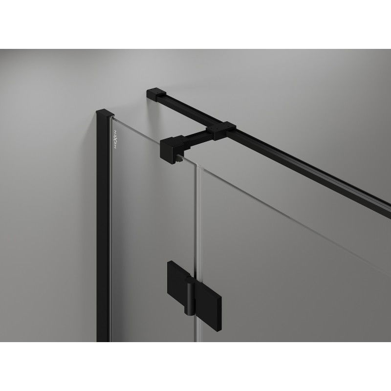 Mexen Mist-H T cabine de douche pivotante droite 105 x 85 cm, transparent, noir - 8A5T-105-085-70-00-P