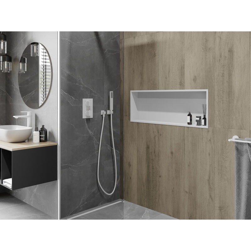 Mexen X-Wall-R niššriiul äärisega 90 x 30 cm, valge - 1920903010