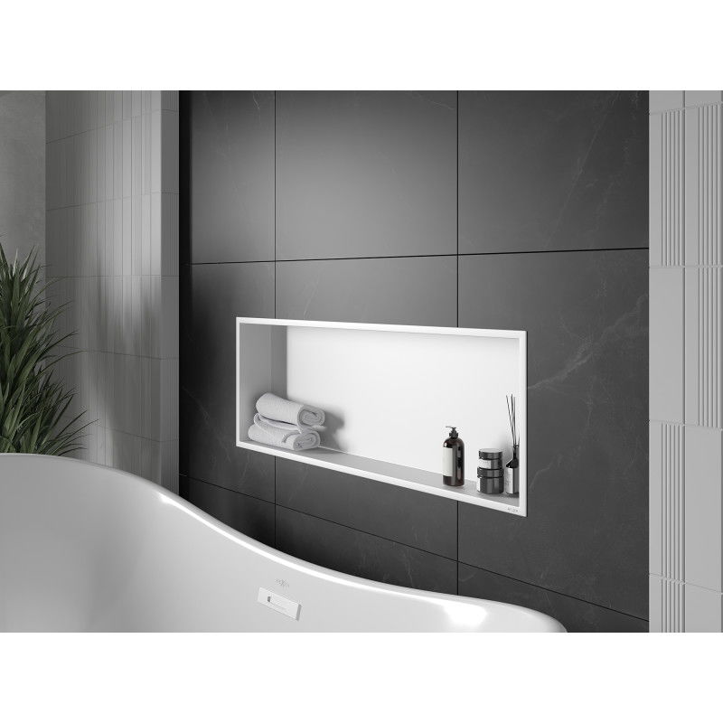 Mexen X-Wall-R estante de nicho con borde 90 x 30 cm, blanco - 1920903010