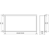 Mexen X-Wall-R półka wnękowa z kołnierzem 90 x 30 cm, złota - 1950903010