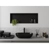 Mexen X-Wall-R Nischenregal mit Flansch 90 x 30 cm, schwarz - 1970903010