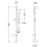Mexen DF62 justerbar duschset, borstad gun gray - 785624582-66