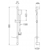Mexen DF62 set doccia scorrevole, gun gray spazzolato - 785624582-66