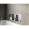 Mexen X-Wall-R nisplenken met flens en plank 90 x 30 cm, inox - 1910903010S