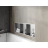 Mexen X-Wall-R półka wnękowa z kołnierzem i półką 90 x 30 cm, inox - 1910903010S