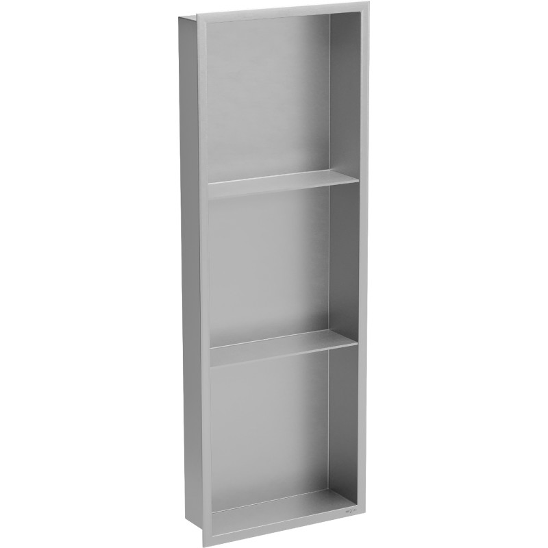 Mexen X-Wall-R estante empotrado con reborde y estante 90 x 30 cm, inox - 1910903010S