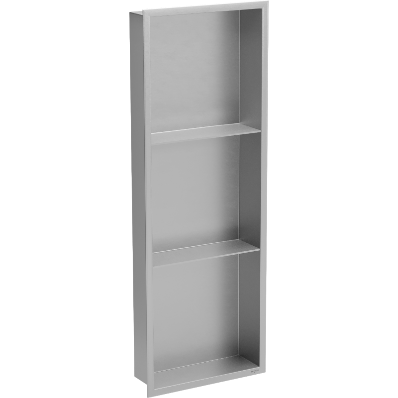Mexen X-Wall-R niche plank met kraag en plank 90 x 30 cm, inox - 1910903010S