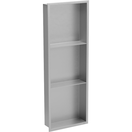 Mexen X-Wall-R étagère encastrée avec rebord et tablette 90 x 30 cm, inox - 1910903010S