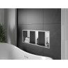 Mexen X-Wall-R étagère encastrée avec collerette et tablette 90 x 30 cm, inox - 1910903010S