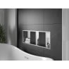 Mexen X-Wall-R Nischenregal mit Flansch und Regal 90 x 30 cm, Inox - 1910903010S