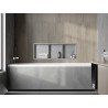 Mexen X-Wall-R étagère encastrée avec collerette et tablette 90 x 30 cm, inox - 1910903010S