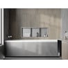 Mexen X-Wall-R Nischenregal mit Flansch und Regal 90 x 30 cm, Inox - 1910903010S